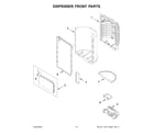 Whirlpool WRMF7736PZ00 dispenser front parts diagram