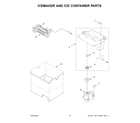 Whirlpool WRMF7736PZ00 icemaker and ice container parts diagram