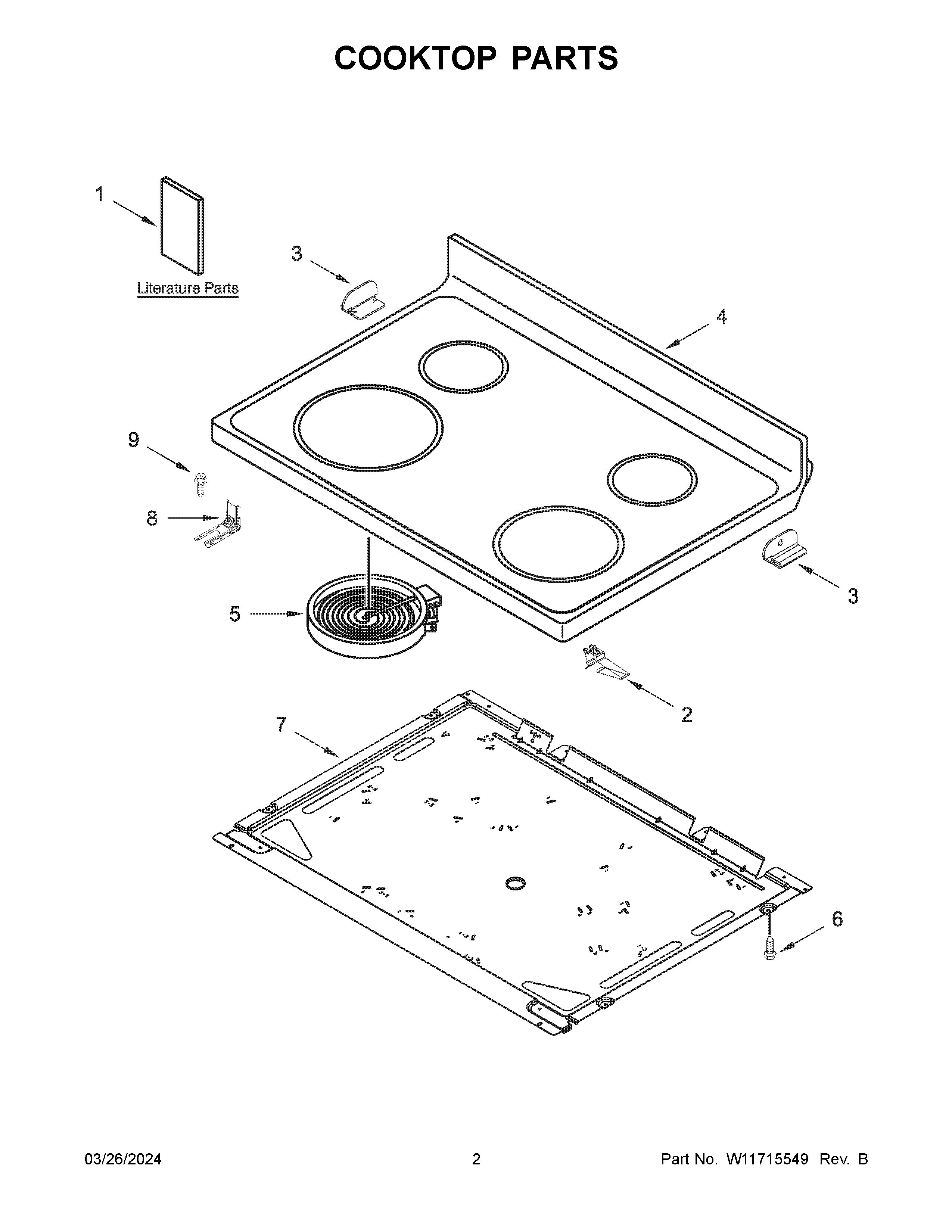 COOKTOP PARTS