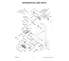 Whirlpool WRMF7736PV00 refrigerator liner parts diagram