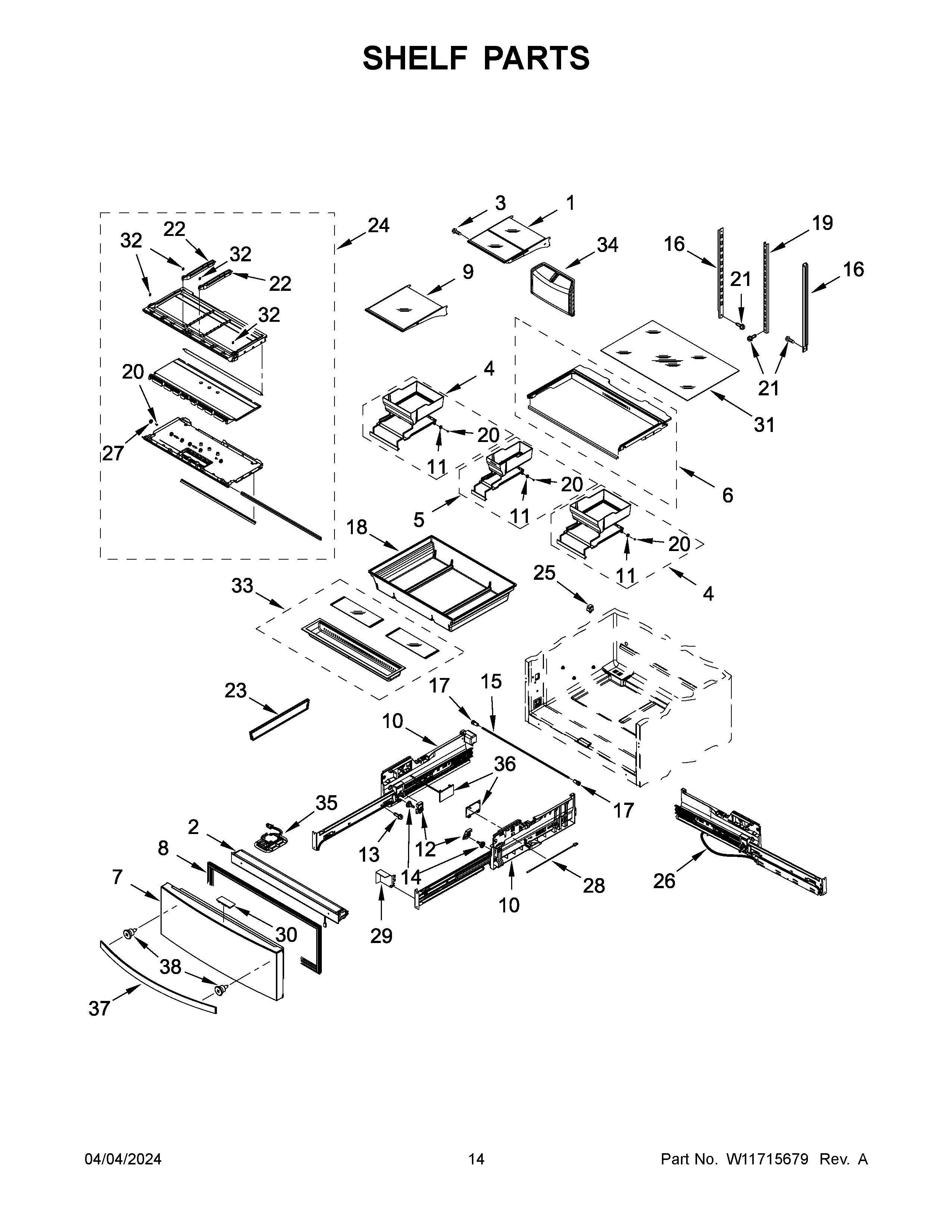 Shelf parts