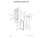 Whirlpool WRFF5333PB01 refrigerator door parts diagram