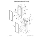 Whirlpool WRF555SDFZ19 refrigerator door parts diagram