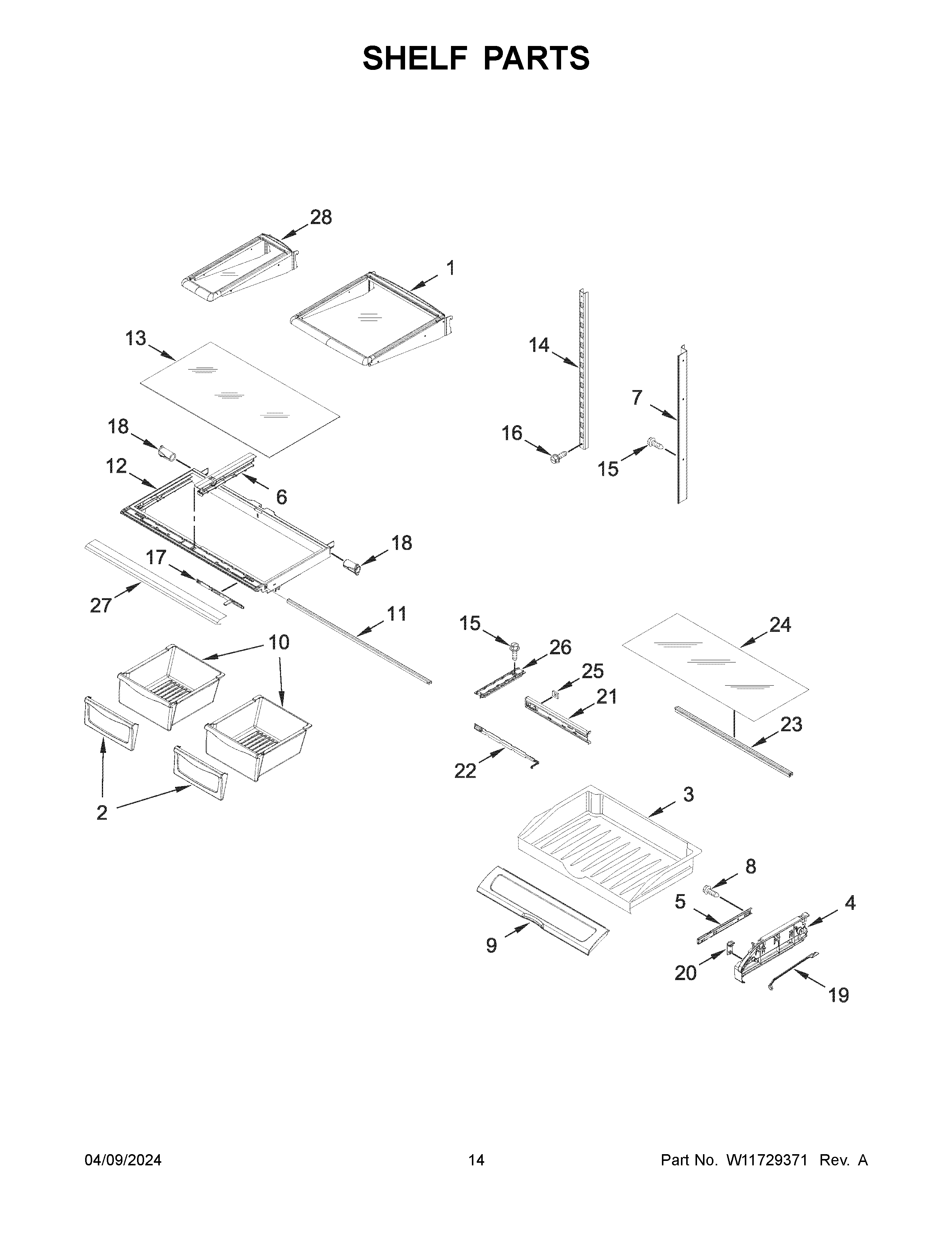 Shelf parts