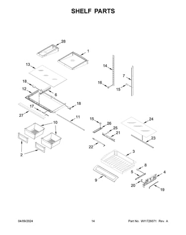Shelf parts