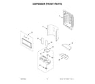 Whirlpool WRF555SDFZ19 dispenser front parts diagram