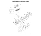 Whirlpool WRX735SDHZ11 icemaker and ice container parts diagram