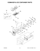 Icemaker and ice container parts