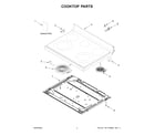 Whirlpool YWFE775H0HB5 cooktop parts diagram