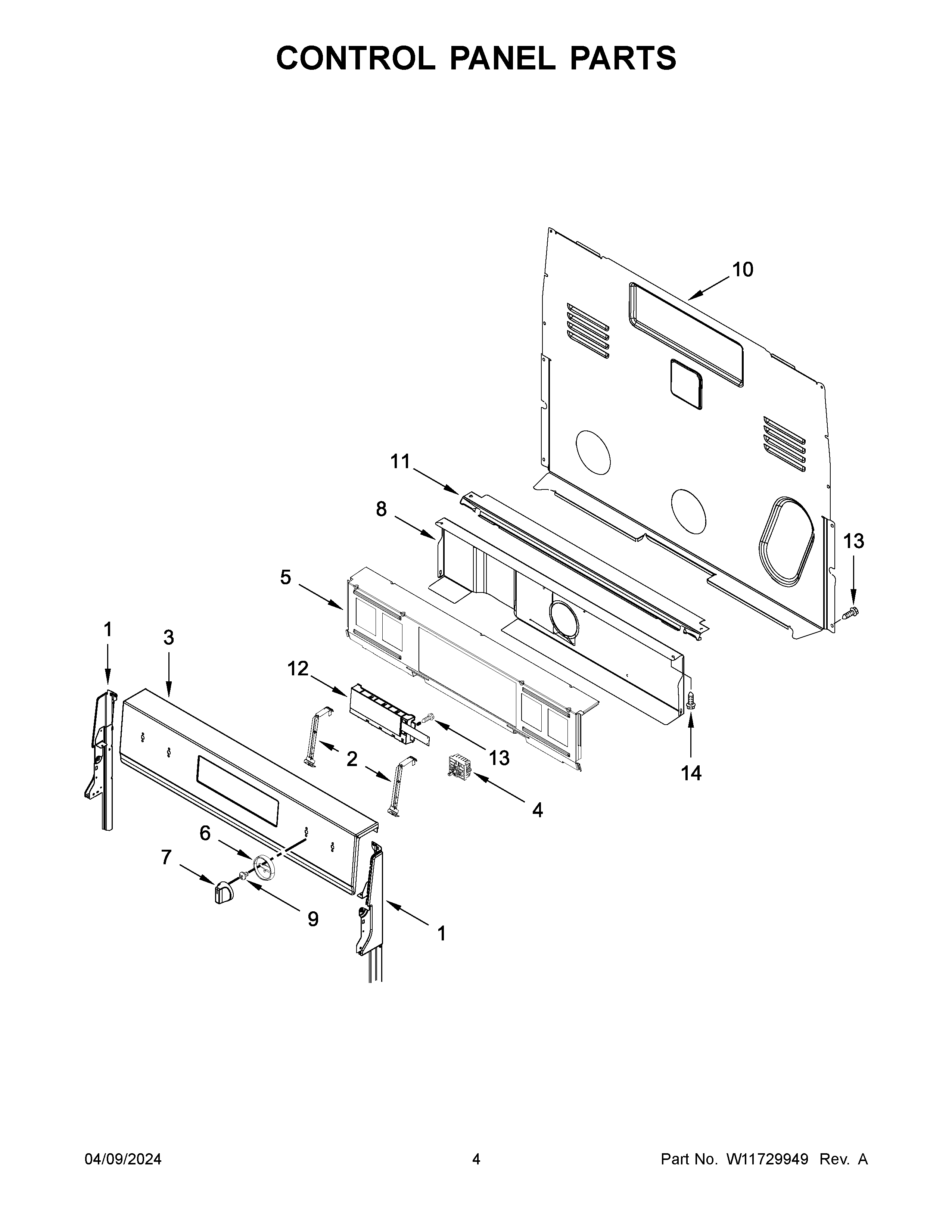 CONTROL PANEL PARTS