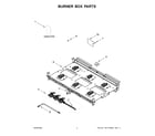 KitchenAid KFDC506JBK03 burner box parts diagram