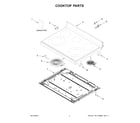 Whirlpool WFE775H0HB5 cooktop parts diagram