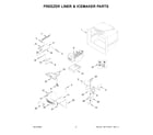 Maytag MBF1958FEZ08 freezer liner & icemaker parts diagram