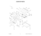 Whirlpool YWEE750H0HZ5 cooktop parts diagram