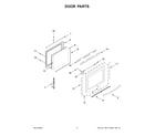 Whirlpool YWEE750H0HZ5 door parts diagram