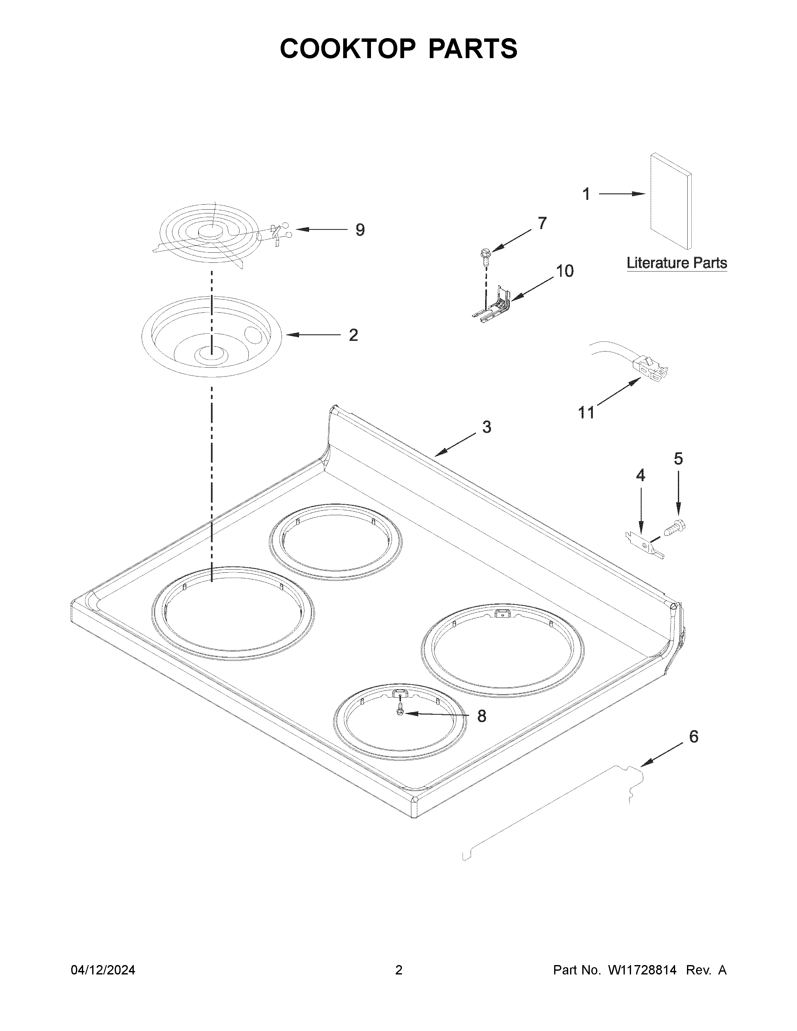 Cooktop parts