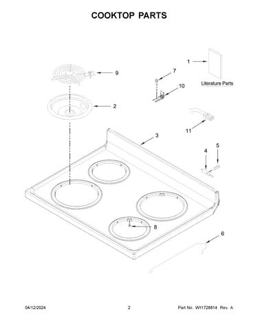 Cooktop parts