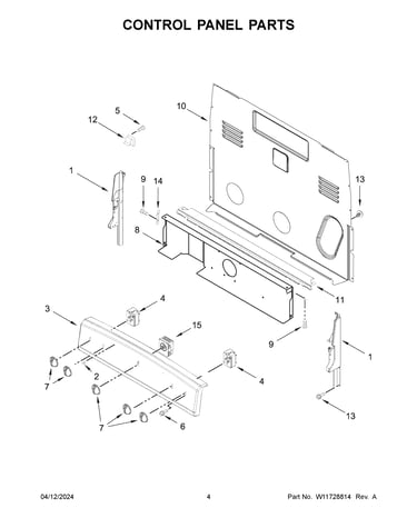 Control panel parts