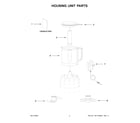 KitchenAid KFCB519WH0 housing unit parts diagram