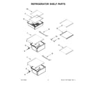 Maytag MSS25C4MGZ09 refrigerator shelf parts diagram