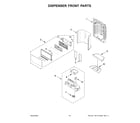 Whirlpool WRX735SDHB10 dispenser front parts diagram