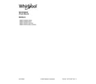 Whirlpool WMMF7330RV00 cover sheet diagram