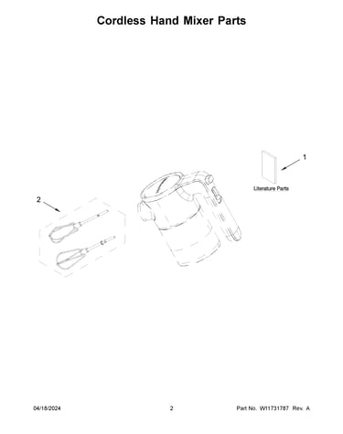 Cordless hand mixer parts