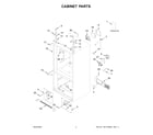 KitchenAid KRFC300ESS12 cabinet parts diagram