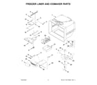 KitchenAid KRFC300ESS12 freezer liner and icemaker parts diagram