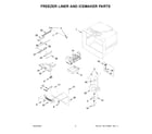 Maytag MRFF4236RZ01 freezer liner and icemaker parts diagram