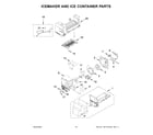 Maytag MFI2570FEZ16 icemaker and ice container parts diagram