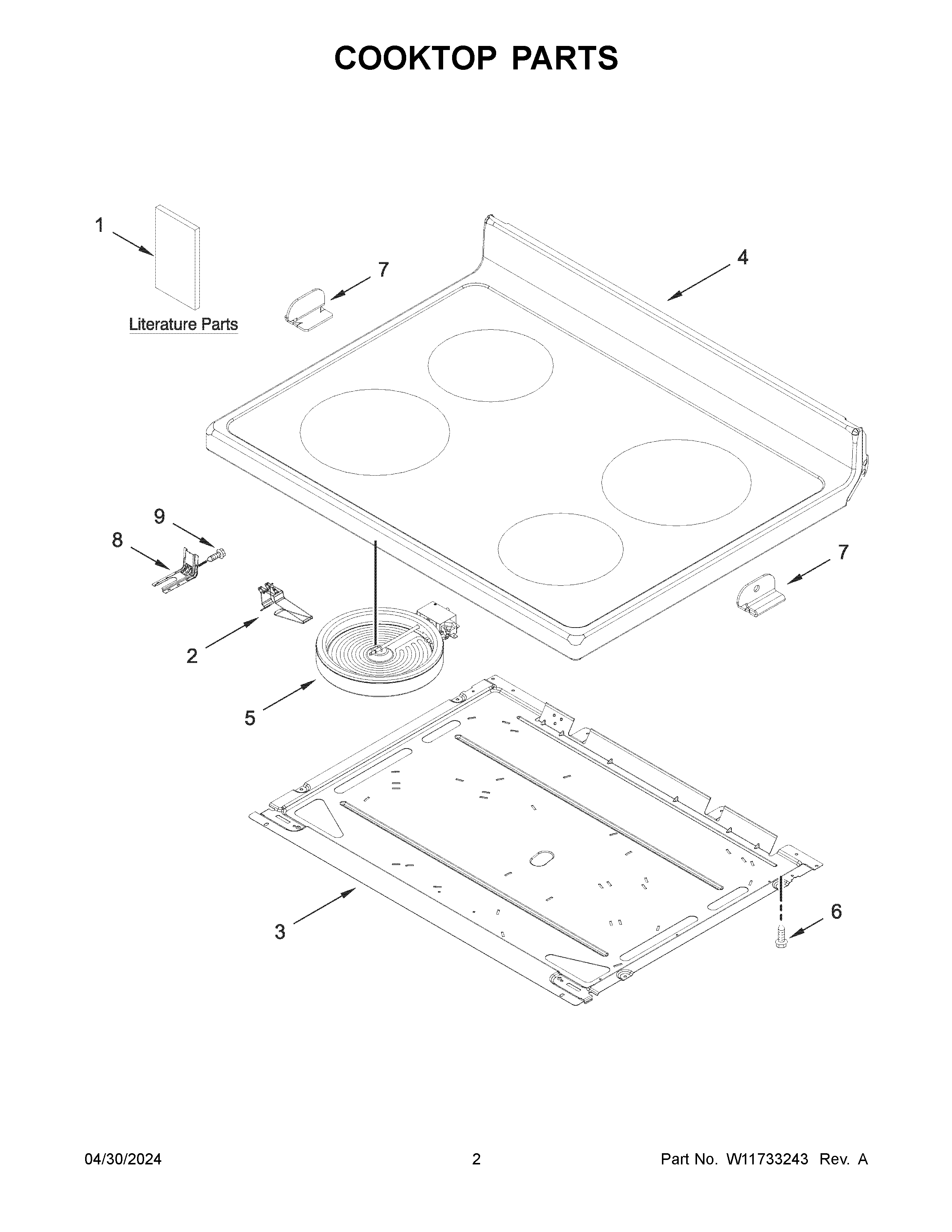 Cooktop parts