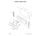 Amana AER6303MFW6 control panel parts diagram