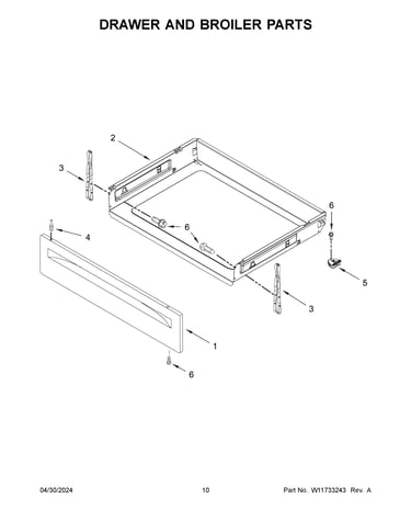Drawer and broiler parts