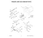 KitchenAid KRFF302ESS08 freezer liner and icemaker parts diagram