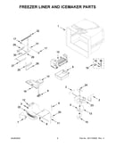 Freezer liner and icemaker parts