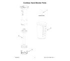 KitchenAid KHBRV00BM0 cordless hand blender parts diagram