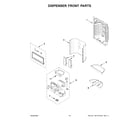 Whirlpool WRF555SDHV11 dispenser front parts diagram