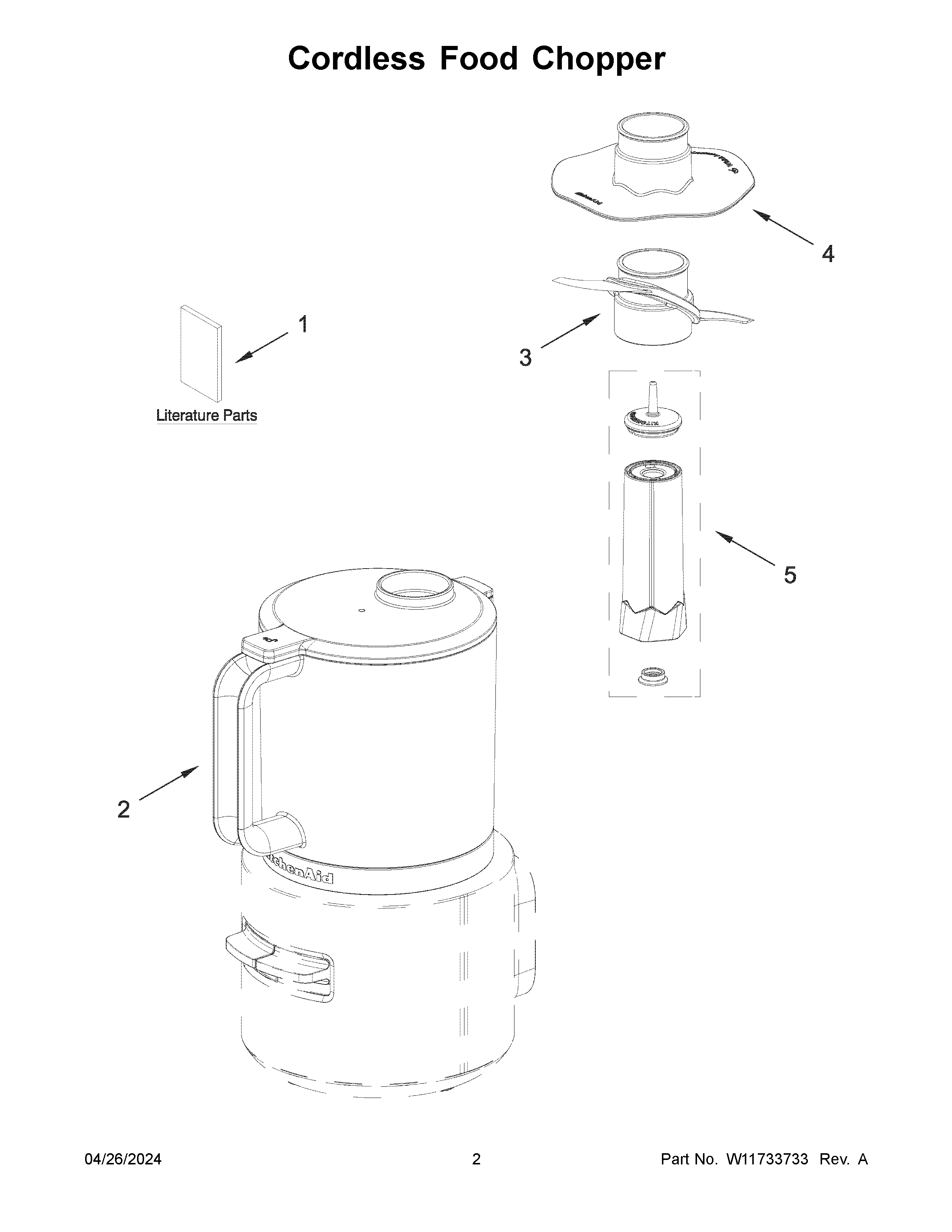 Cordless food chopper