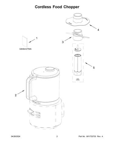 Cordless food chopper