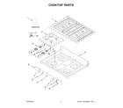 Whirlpool WFG525S0JB6 cooktop parts diagram