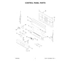 Whirlpool WFG525S0JB6 control panel parts diagram