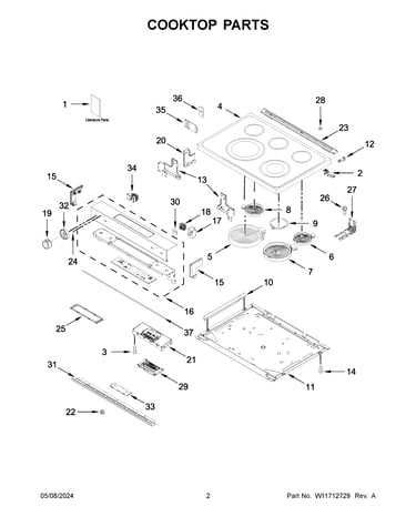 Cooktop parts