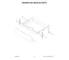 Amana AER6603SMS1 drawer and broiler parts diagram