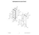 Whirlpool WRF535SWHB10 refrigerator door parts diagram