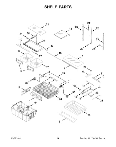 Shelf parts