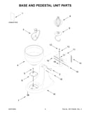 Base and pedestal unit parts