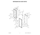 Whirlpool WRFF5333PZ02 refrigerator door parts diagram