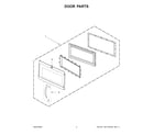 Whirlpool YWMH31017HB05 door parts diagram