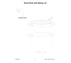 KitchenAid KSM2CB5BGS bread bowl with baking lid diagram